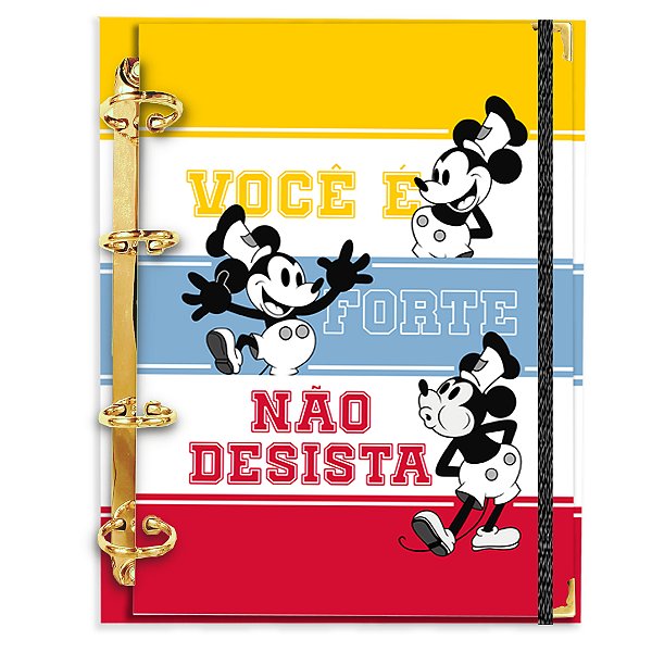 Fichário com 180 folhas: Mickey 1928 Você é forte