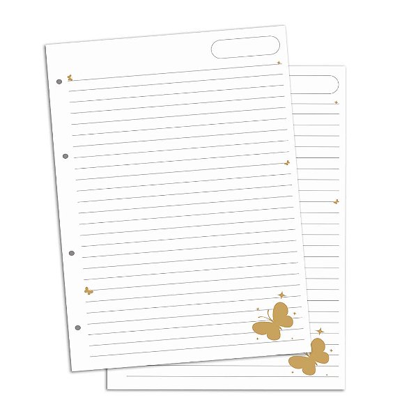 Refil de Fichário com 180 Folhas