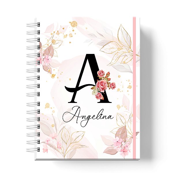 Caderno Capa Dura Personalizado C/Nome : Tamanhos Colegial, A5 e A4 Universitário (CAD-AF01)