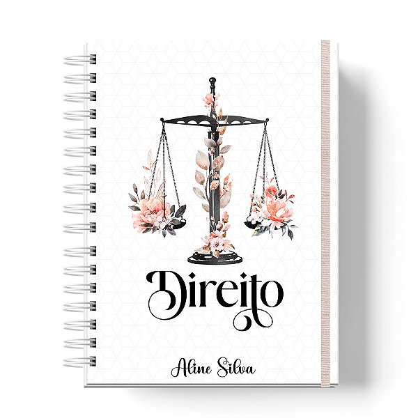 Caderno Capa Dura Personalizado C/Nome : Direito  (CAD-DR2)
