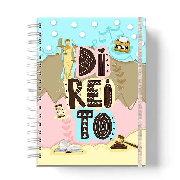 Caderno Capa Dura Personalizado C/Nome : Direito  (CAD-DR8)