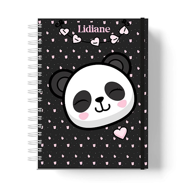 Caderno Capa Dura Personalizado C/Nome :  Pandinha (CAD-PD3)