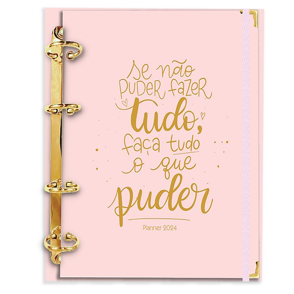 Fichário Agenda: Faça tudo o que puder - Rosa