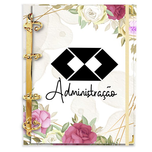 Fichário Agenda: Profissão Adminstração - Floral Marsala