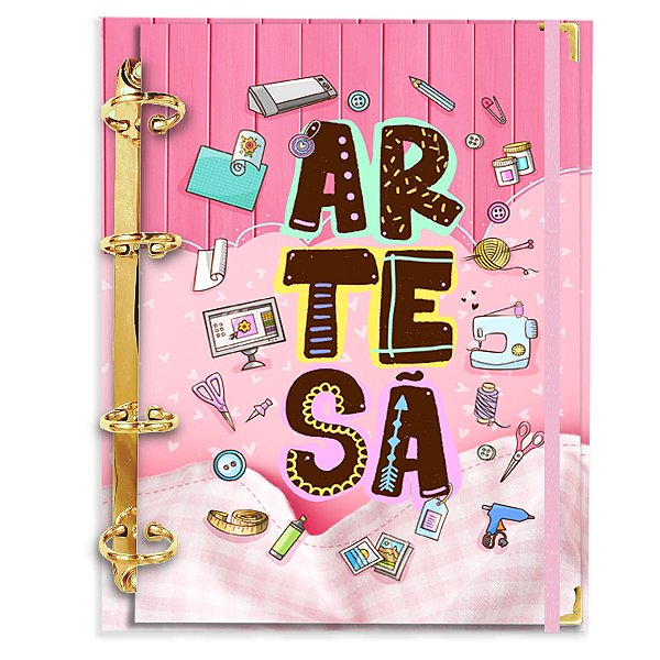 Fichário Agenda: Profissão Logo Artesã