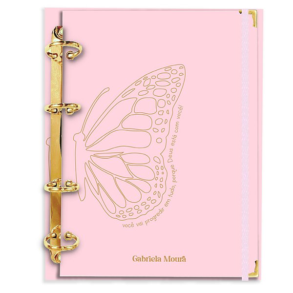 Fichário Agenda: Borboleta Rosa Bebê
