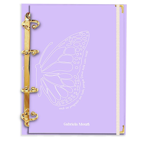 Fichário Agenda: Borboleta  Lilás