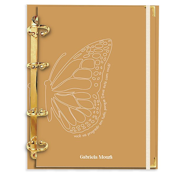 Fichário Agenda: Borboleta Mostarda