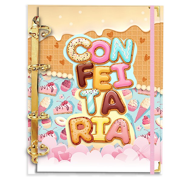 Fichário Agenda: Confeitaria