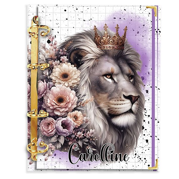 Fichário Agenda: Leão de Judá -  Lilás/Roxo