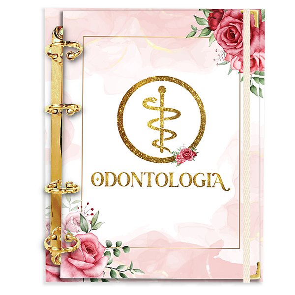 Fichário Agenda: Profissão Odontologia Dourado