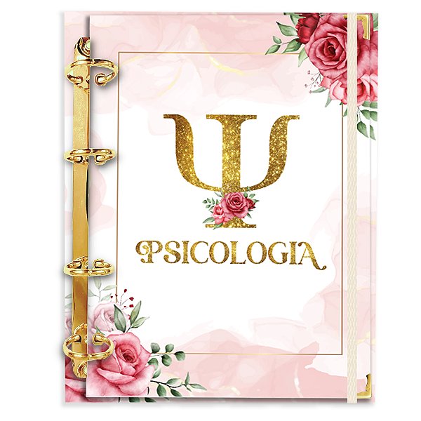 Fichário Agenda: Profissão Psicologia Dourado