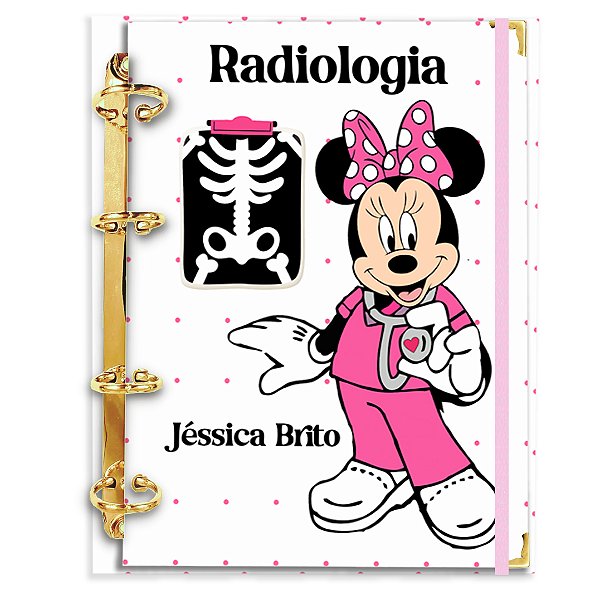 Fichário Agenda: Profissão Radiologia Rosa