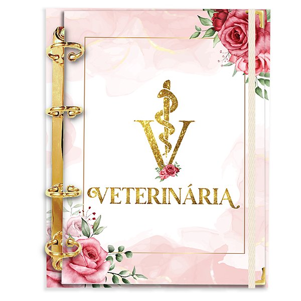 Fichário Agenda: Veterinária Profissão Floral