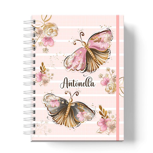 Caderno Capa Dura Personalizado C/Nome : Tamanhos Colegial, A5 e A4 Universitário (CAD-BB49)