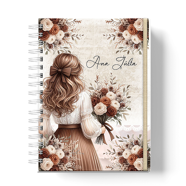 Planner de Estudos: Floral Marrom