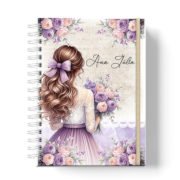 Planner de Estudos: Floral Lilás