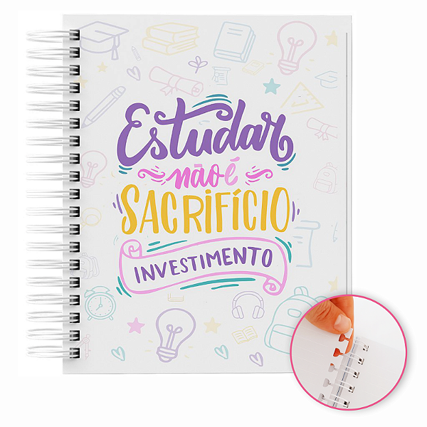 Caderno Reposicionável: 80 Folhas  | Capa Dura | 90g  Personalizado  RP2