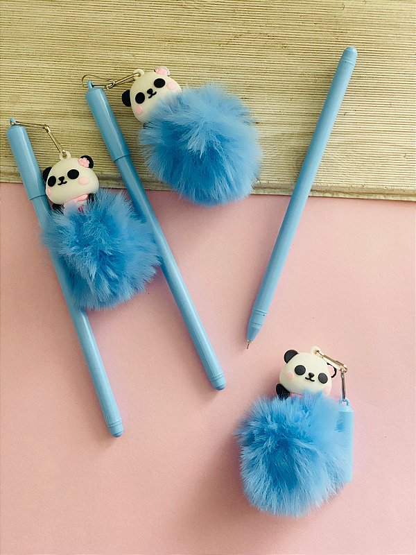 Caneta Panda Azul- Tinta Azul