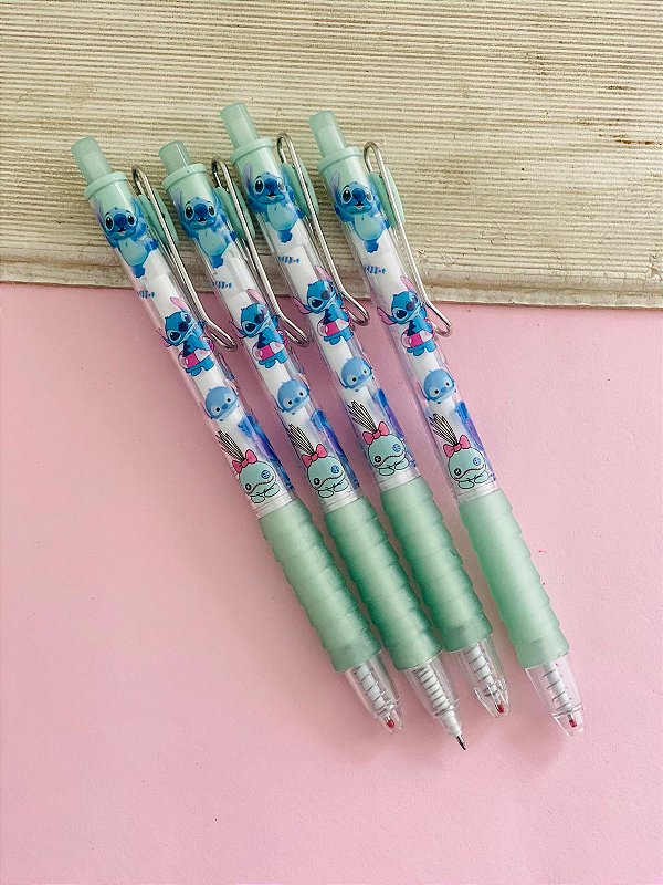 Caneta Fofa Verde - Tinta Preta Gel