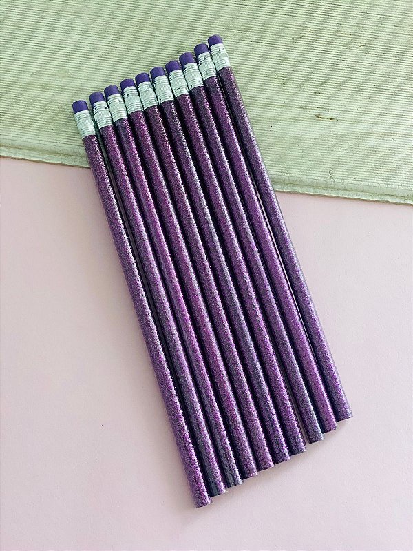 Lápis Escrever HB 1 Unidades Glitter - Roxo