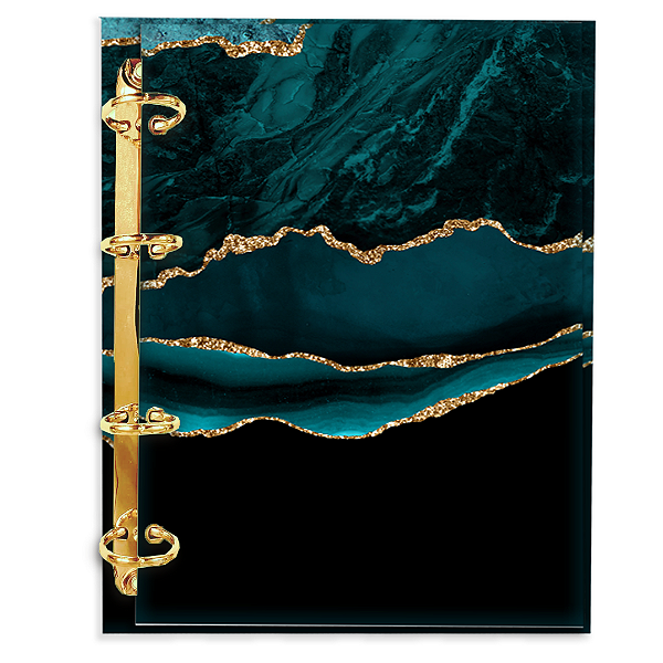 Agenda Fichário Personalizada Reposicionável: Coleção Marmore (CM04)