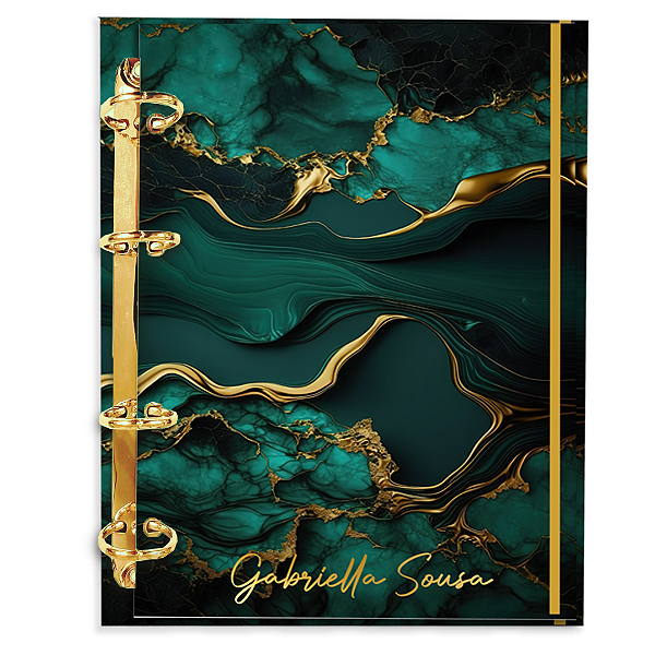Agenda Fichário Personalizada Reposicionável: Coleção Marmore (CM06)