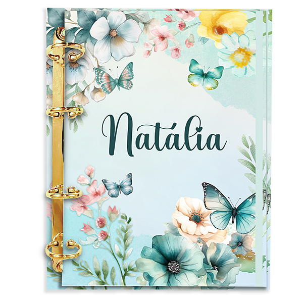Fichário Personalizado Reposicionável: Coleção Borboleta - 07