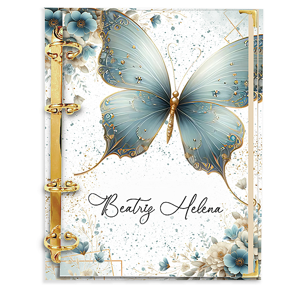 Fichário Personalizado Reposicionável: Coleção Borboleta -12