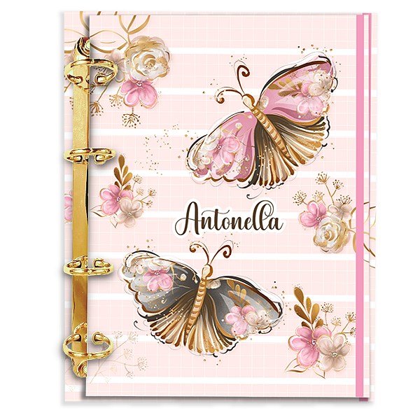 Fichário Personalizado Reposicionável: Coleção Borboleta -17