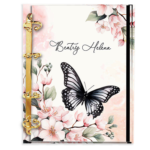 Fichário Personalizado Reposicionável: Coleção Borboleta -20