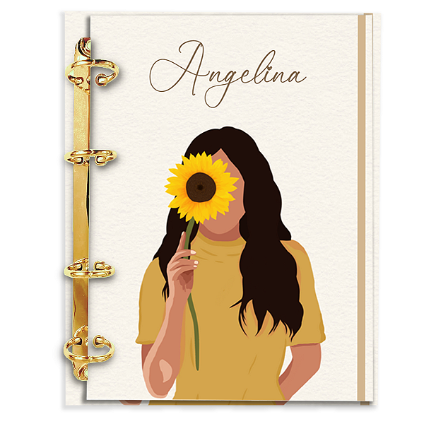 Fichário Personalizado Reposicionável: Coleção Girassol 01