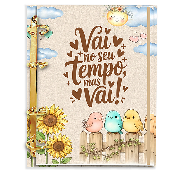 Fichário Personalizado Reposicionável: Coleção Girassol 05