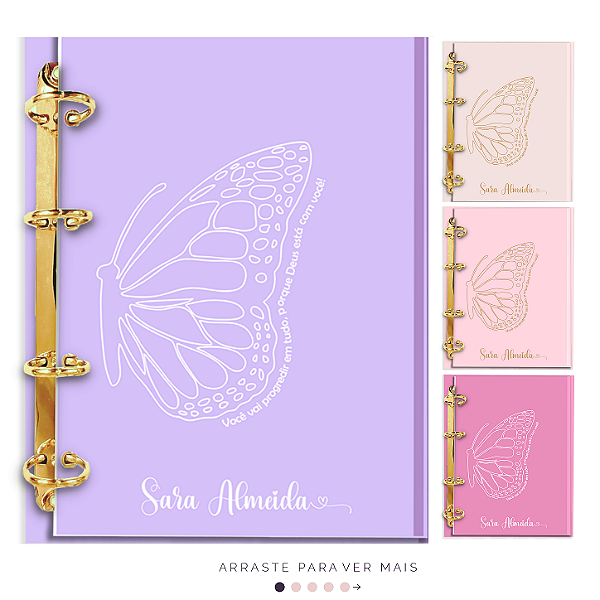 Agenda Fichário Personalizada Reposicionável: Além das Asas 1