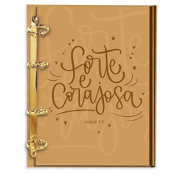 Agenda Fichário Personalizada Reposicionável: Cristã Forte e Corajosa