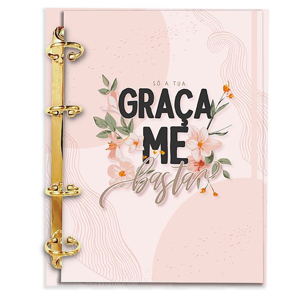 Agenda Fichário Personalizada Reposicionável: Tua Graça me Basta