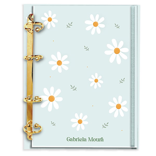Agenda Fichário Personalizada Reposicionável: FLORAL14