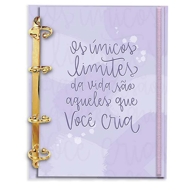 Agenda Fichário Personalizada Reposicionável: FM Lilás