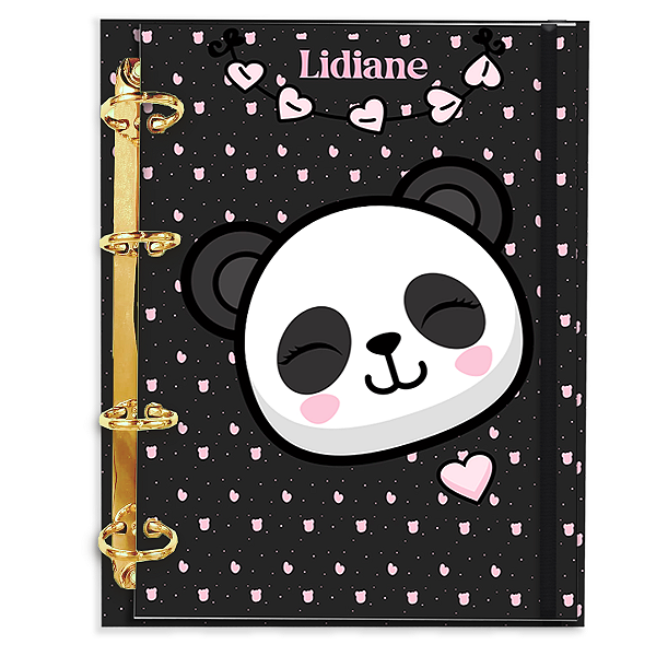 Agenda Fichário Personalizada Reposicionável: Pandinha 01