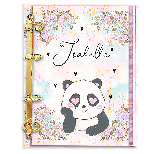 Agenda Fichário Personalizada Reposicionável: Pandinha 04