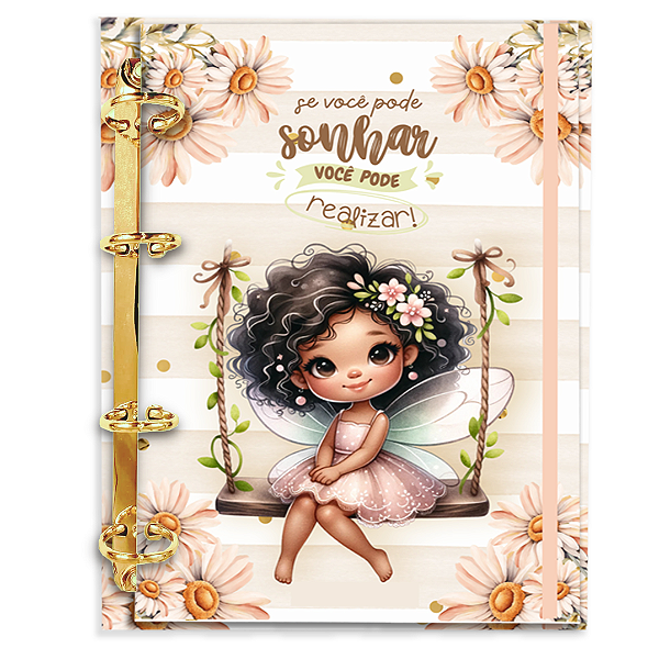 Agenda Fichário Personalizada Reposicionável: Fadinha 01