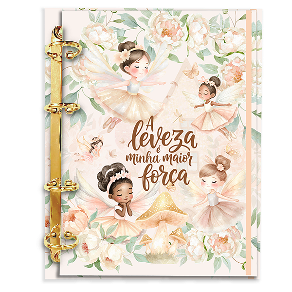Agenda Fichário Personalizada Reposicionável: Fadinha 04