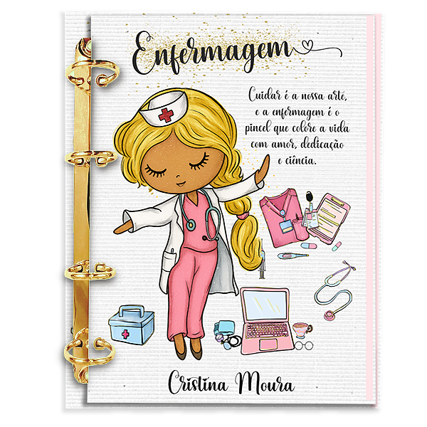 Agenda Fichário Personalizada Reposicionável: Enfermagem 11