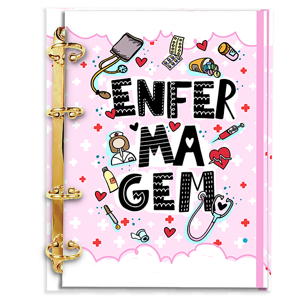 Agenda Fichário Personalizada Reposicionável: Enfermagem 22