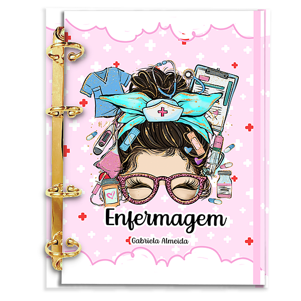 Agenda Fichário Personalizada Reposicionável: Enfermagem 23