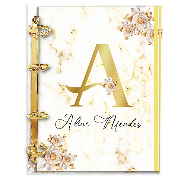 Agenda Fichário Personalizada Reposicionável: Alfabeto 17