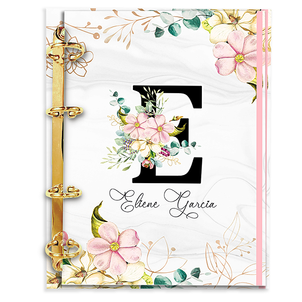 Agenda Fichário Personalizada Reposicionável: Alfabeto 15