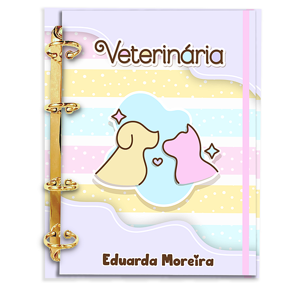 Agenda Fichário Personalizada Reposicionável: Veterinária 01