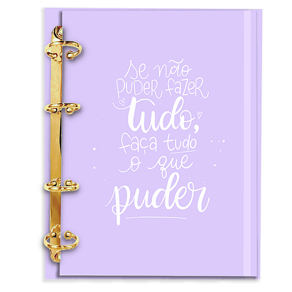 Fichário Personalizado Reposicionável Pautado: Frases Motivacionais Rx01