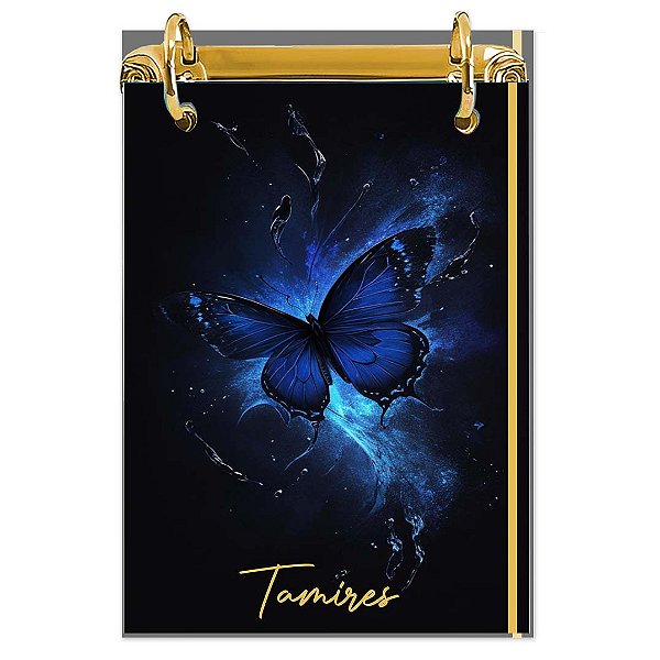 Bloco Fichário A5 Personalizado Reposicionável: Borboleta 30